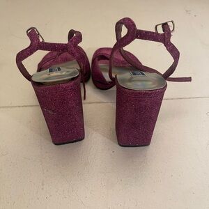 Pink glittery heels